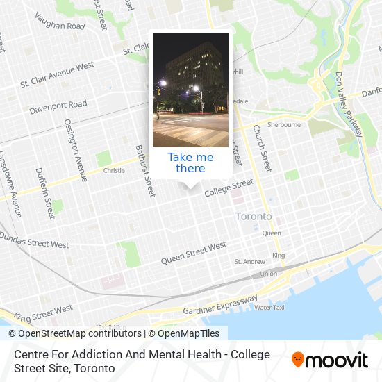 Centre For Addiction And Mental Health - College Street Site map