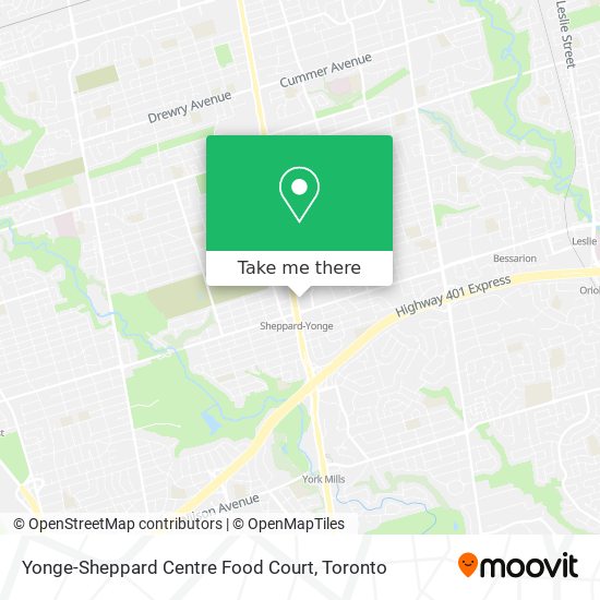 Yonge-Sheppard Centre Food Court map