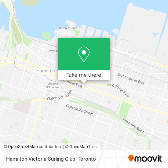 Hamilton Victoria Curling Club map