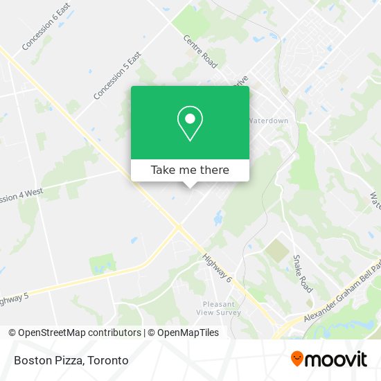 Boston Pizza map