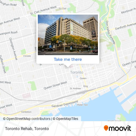 Toronto Rehab map