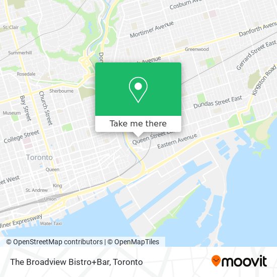 The Broadview Bistro+Bar map