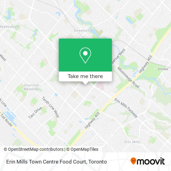 Erin Mills Town Centre Food Court plan