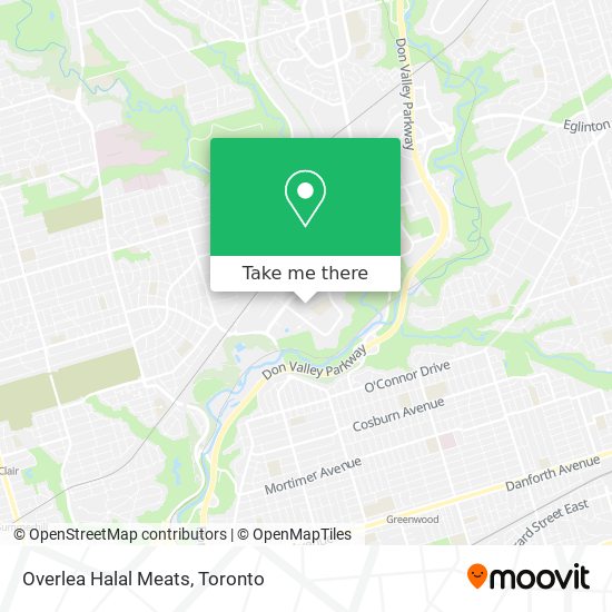 Overlea Halal Meats map