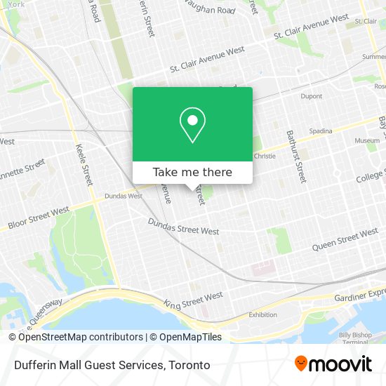 Dufferin Mall Guest Services map