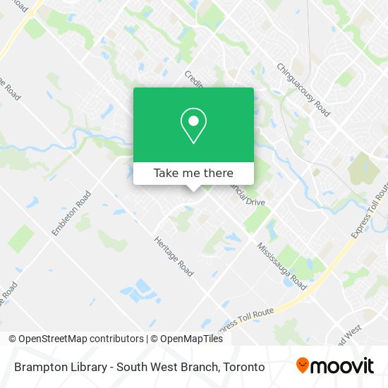 Brampton Library - South West Branch plan