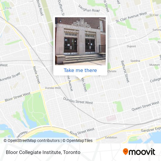 Bloor Collegiate Institute map