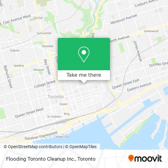 Flooding Toronto Cleanup Inc. map