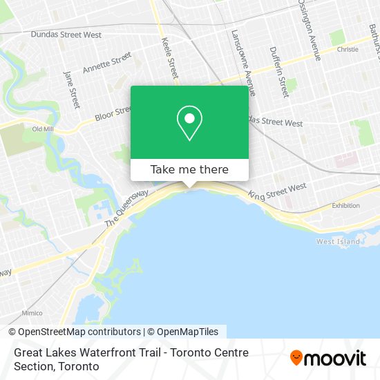 Great Lakes Waterfront Trail - Toronto Centre Section map