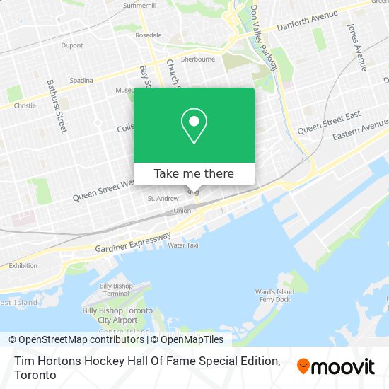 Tim Hortons Hockey Hall Of Fame Special Edition map