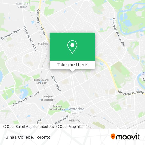 Gina's College map