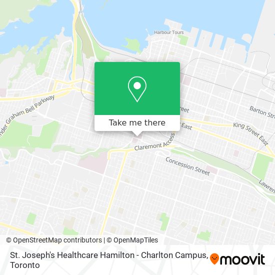 St. Joseph's Healthcare Hamilton - Charlton Campus map