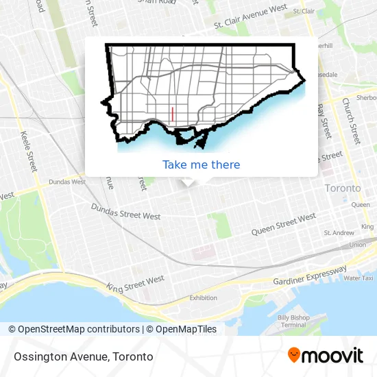 Ossington Avenue map