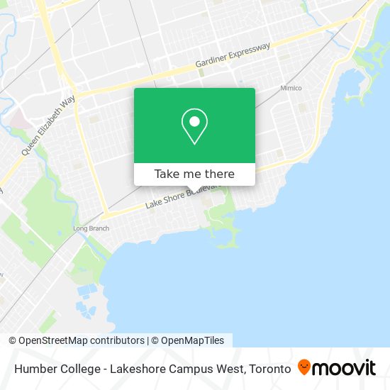 Humber College - Lakeshore Campus West map