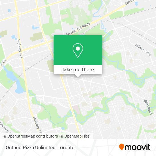 Ontario Pizza Unlimited map