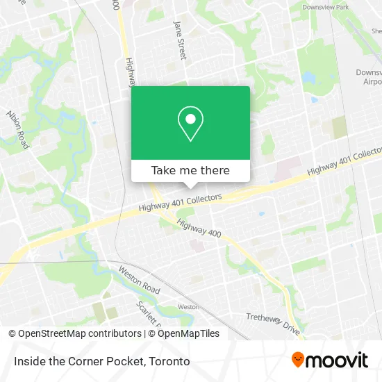 Inside the Corner Pocket map