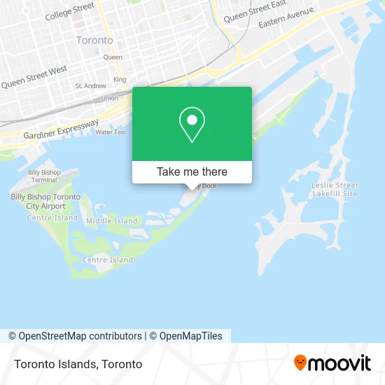 Toronto Islands map