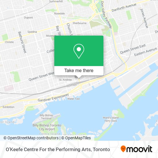 O’Keefe Centre For the Performing Arts map