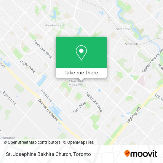 St. Josephine Bakhita Church map