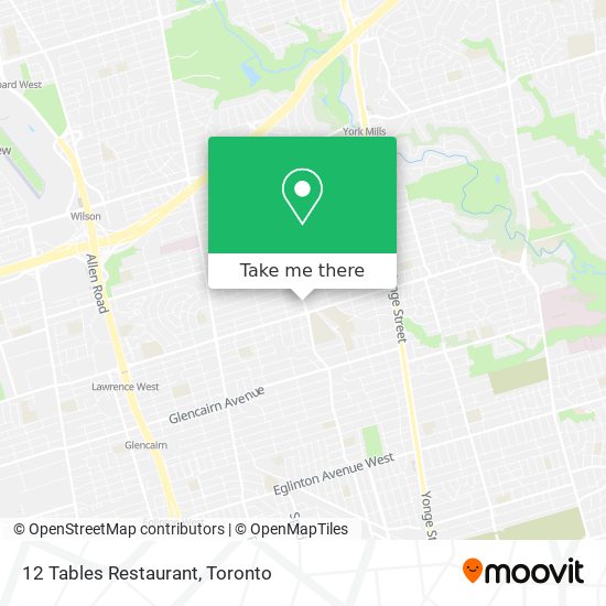 12 Tables Restaurant map