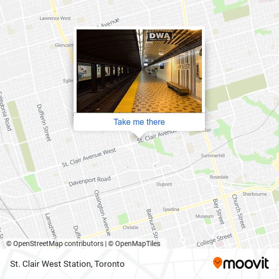 St. Clair West Station map