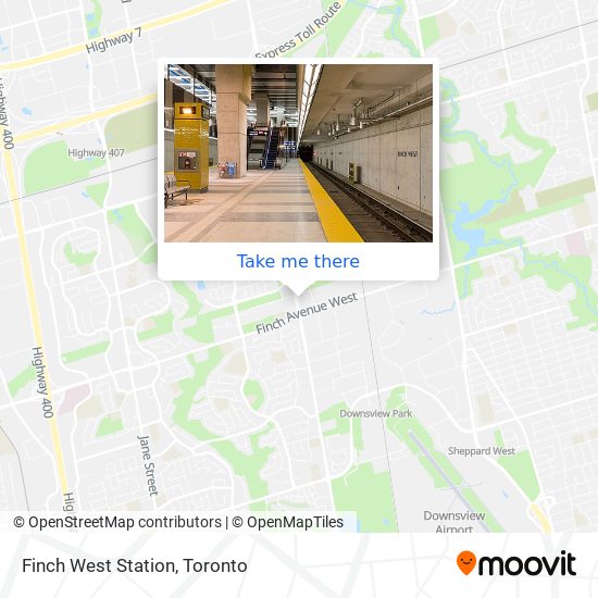 Finch West Station map