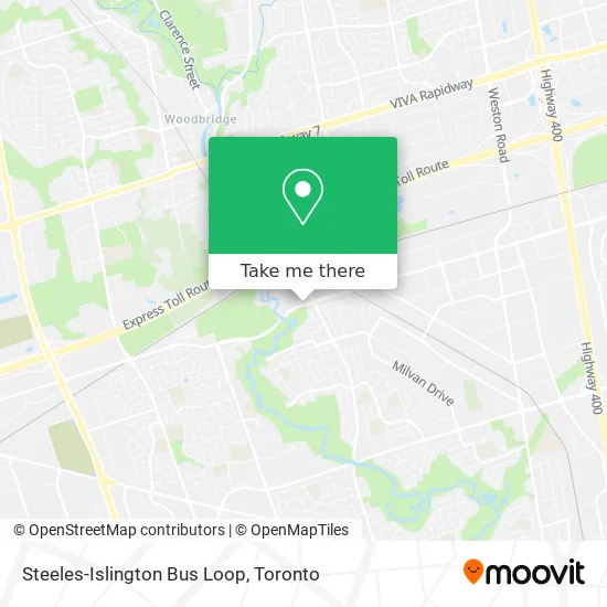 Steeles-Islington Bus Loop map