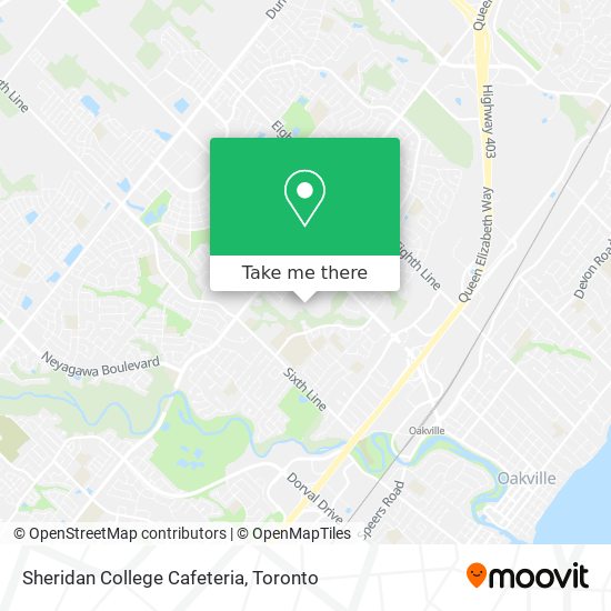 Sheridan College Cafeteria map