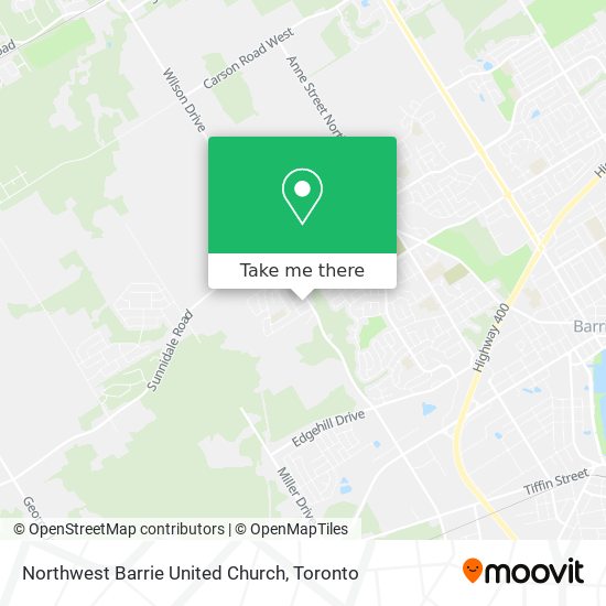 Northwest Barrie United Church map