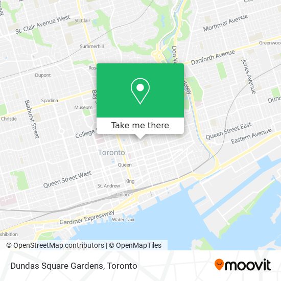 Dundas Square Gardens map