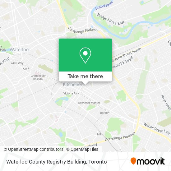 Waterloo County Registry Building map