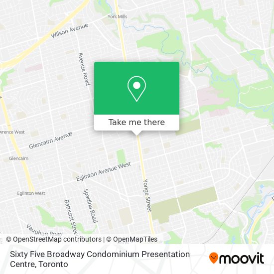 Sixty Five Broadway Condominium Presentation Centre map