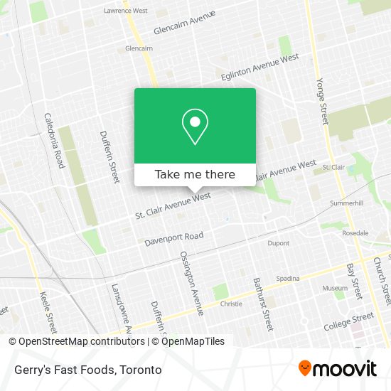 Gerry's Fast Foods map