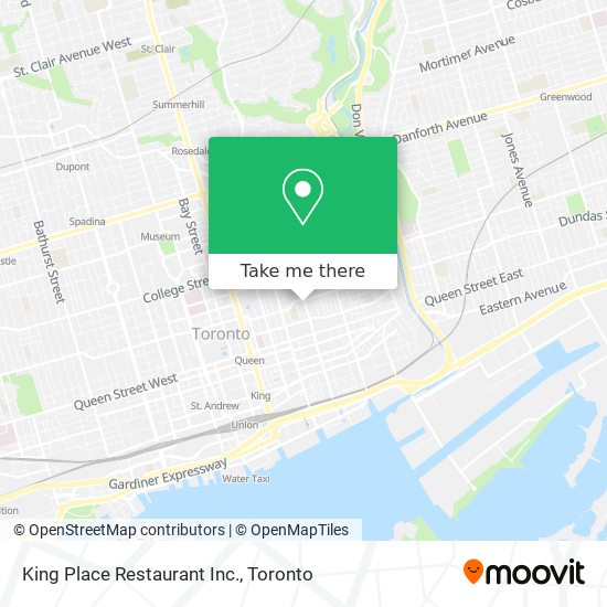 King Place Restaurant Inc. map