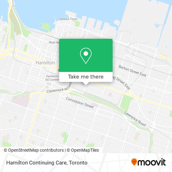 Hamilton Continuing Care map