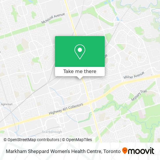 Markham Sheppard Women's Health Centre map