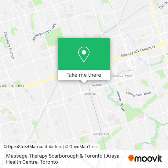Massage Therapy Scarborough & Toronto | Araya Health Centre map