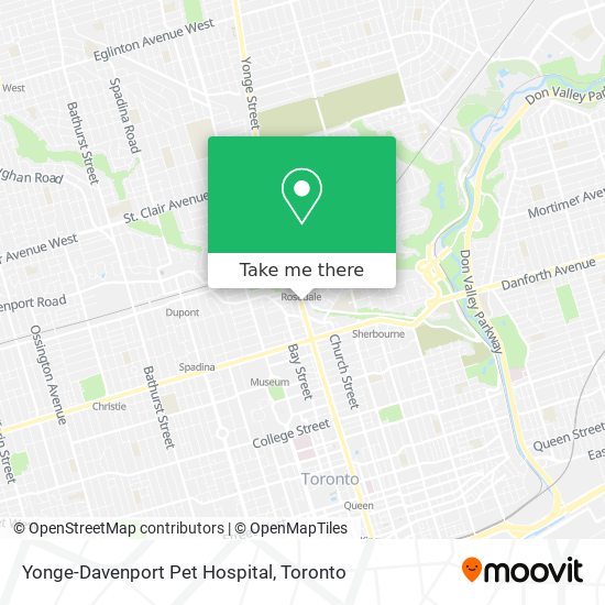 Yonge-Davenport Pet Hospital map