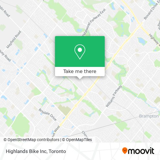 Highlands Bike Inc map