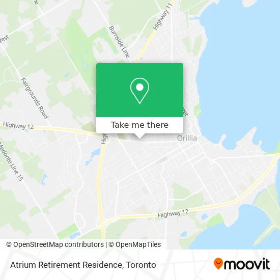 Atrium Retirement Residence map