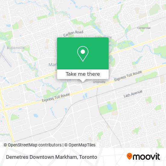 Demetres Downtown Markham map
