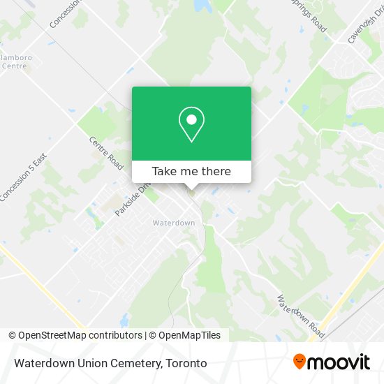 Waterdown Union Cemetery map