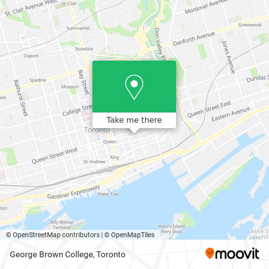 George Brown College map