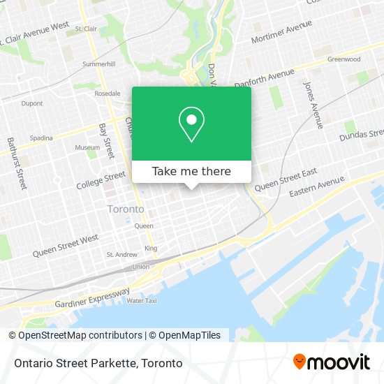 Ontario Street Parkette map