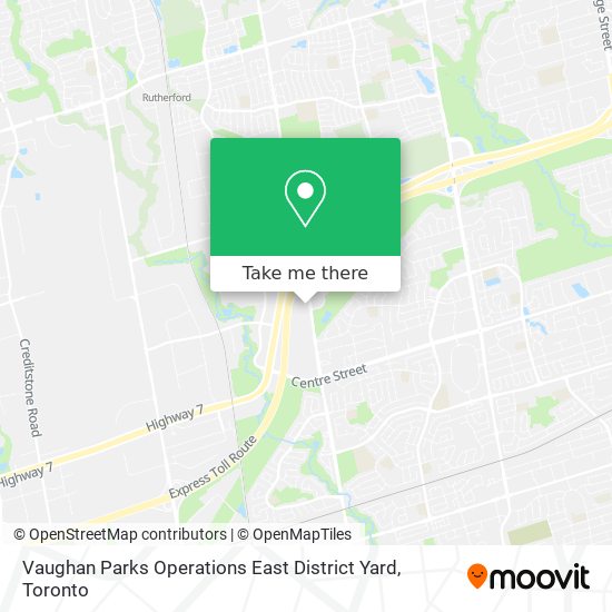 Vaughan Parks Operations East District Yard map
