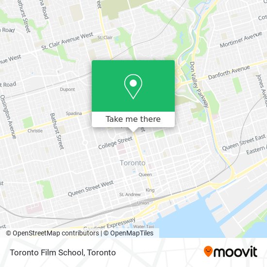 Toronto Film School map