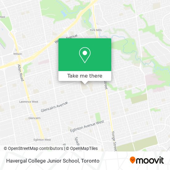 Havergal College Junior School map