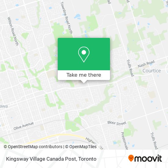 Kingsway Village Canada Post map