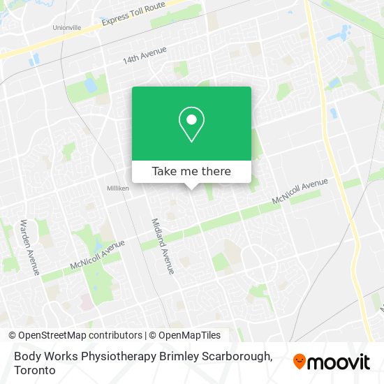 Body Works Physiotherapy Brimley Scarborough map