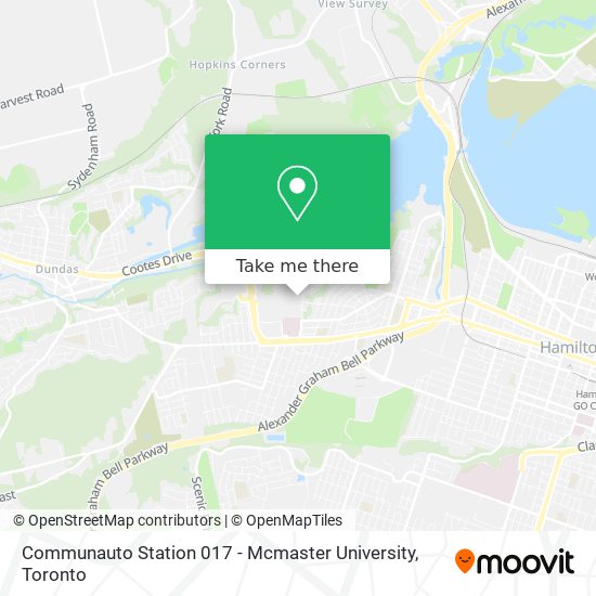 Communauto Station 017 - Mcmaster University map